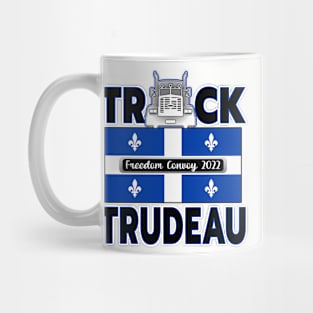 TRUCK TRUDEAU QUEBEC FLAG  FREEDOM CONVOY 2022 STICKERS MAGNETS SHIRTS CAPS Mug